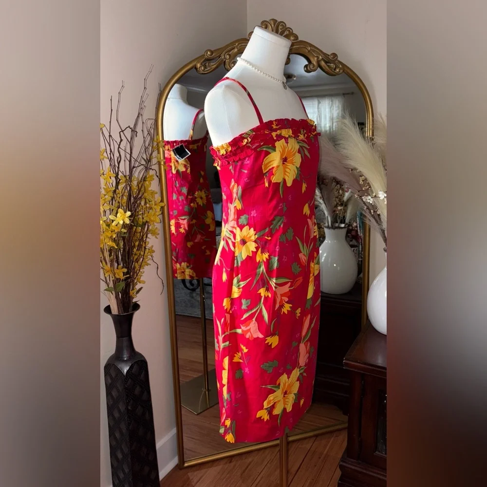 Vintage Y2K Giorgio Fiorlini Womens Dress Size 6 Floral NWT - Picture 6 of 11